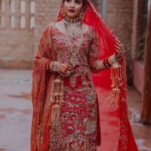 Home traditional red punjabi suit